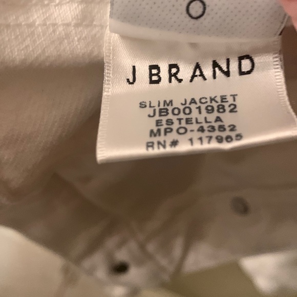 Limited Edition BNWT J BRAND Estella white slim jacket with sequin Nordstroms - Picture 12 of 14